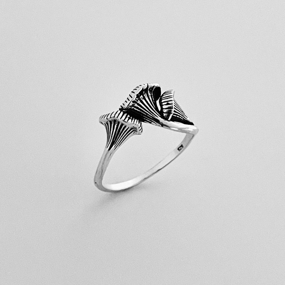 Sterling Silver Mushroom Ring, Silver Ring, Spirit Ring, Vegetable Rings